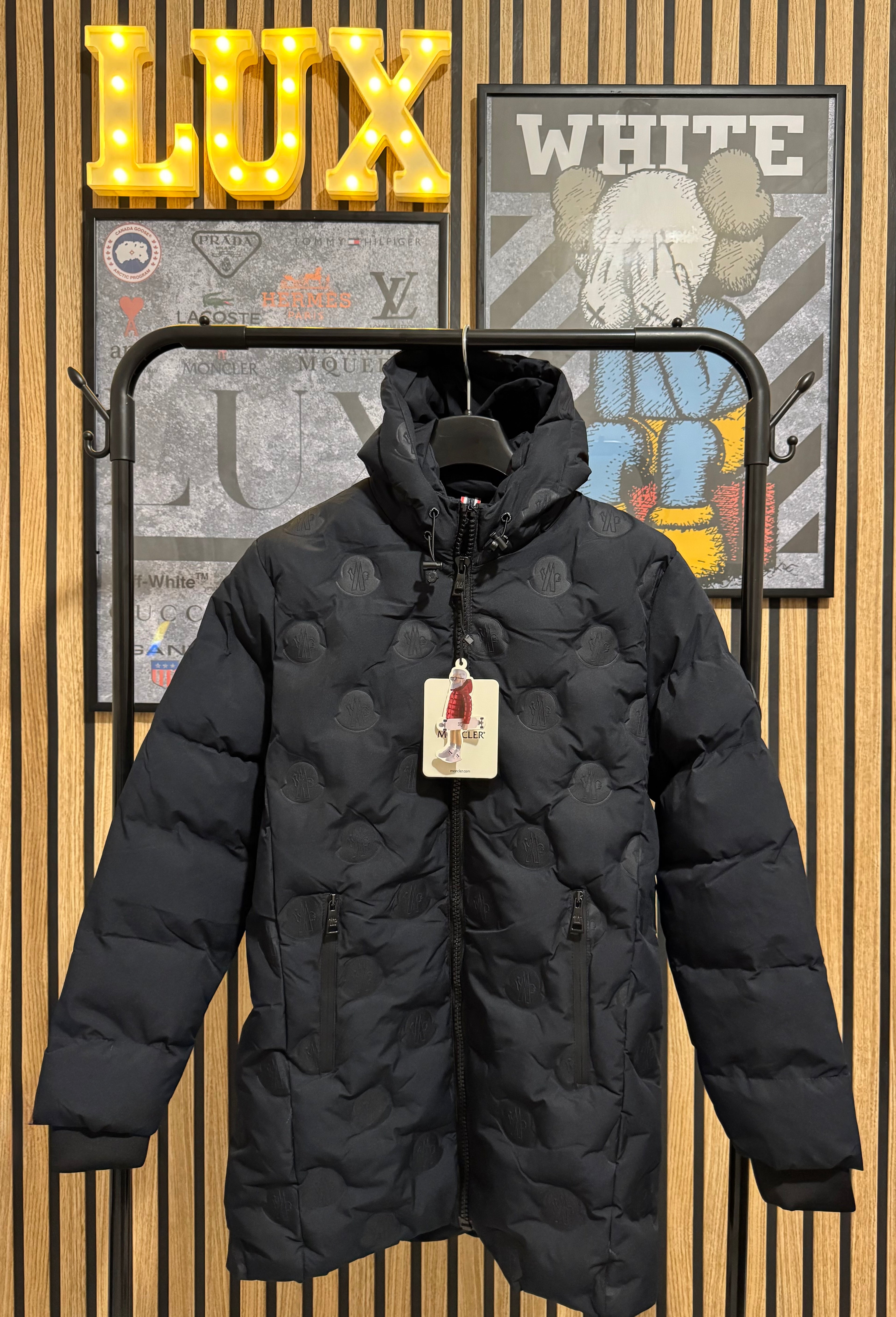 Moncler Μακρύ Μπουφάν Blue Black - 7002